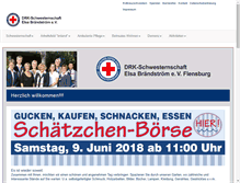 Tablet Screenshot of drk-schwesternschaft-flensburg.de
